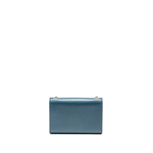 Saint Laurent/YSL Small Kate Bag with Tassel Caflskin Blue SHW