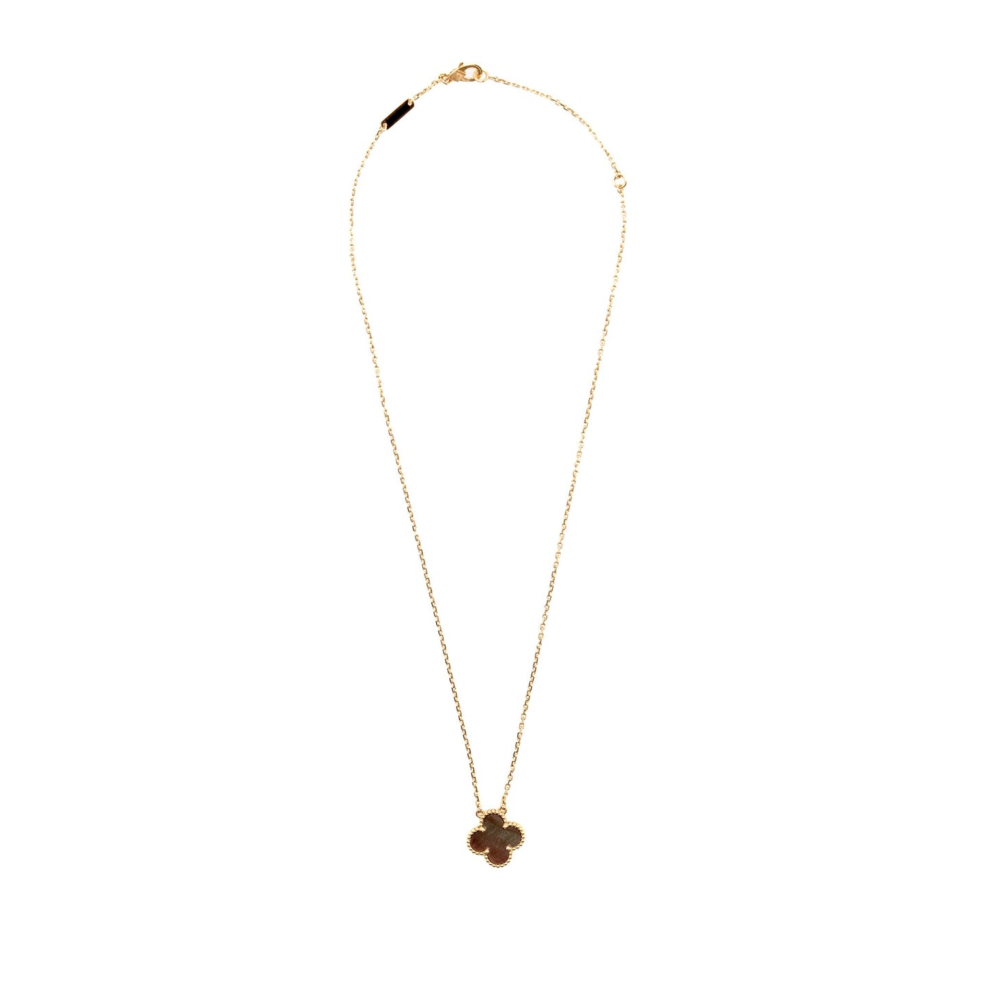 Van Cleef and Arpels Vintage Alhambra pendant 18k rose gold, grey mother of pearl