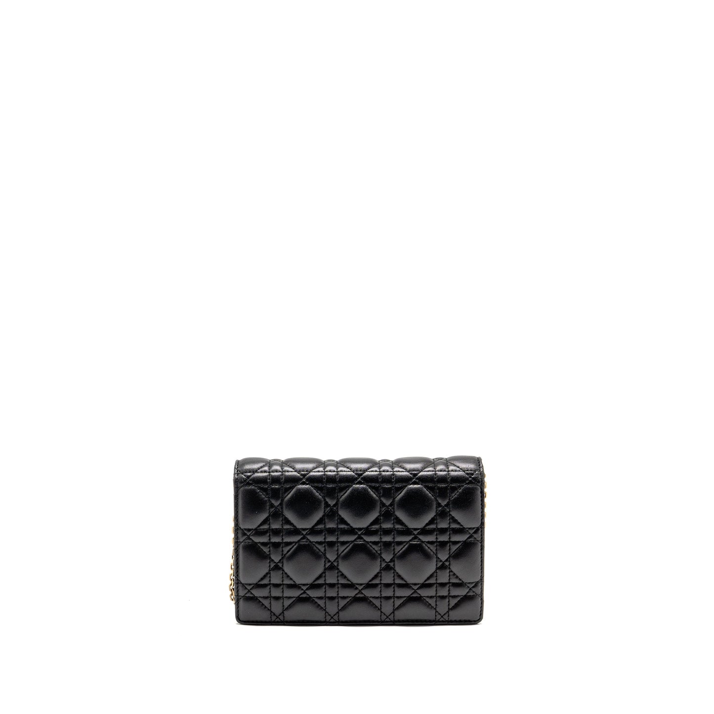 Dior Dioraddict Wallet on Chain Cannage Leather Black GHW