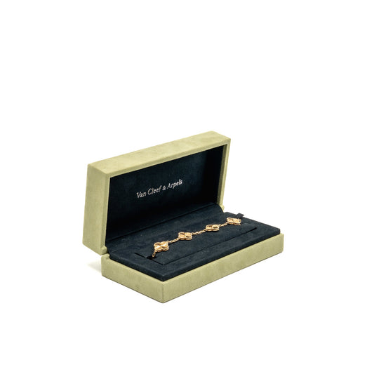 Van Cleef & Arpels Vintage Alhambra Bracelet 5 Motifs Yellow Gold