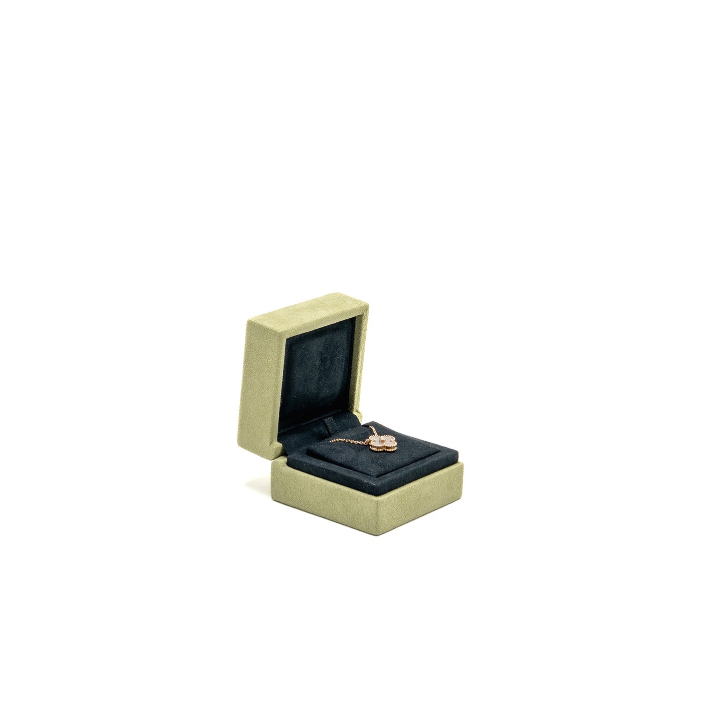 Van Cleef and Arpels 2023 Holiday Limited Pendant silver Obsidian / rose gold / diamond