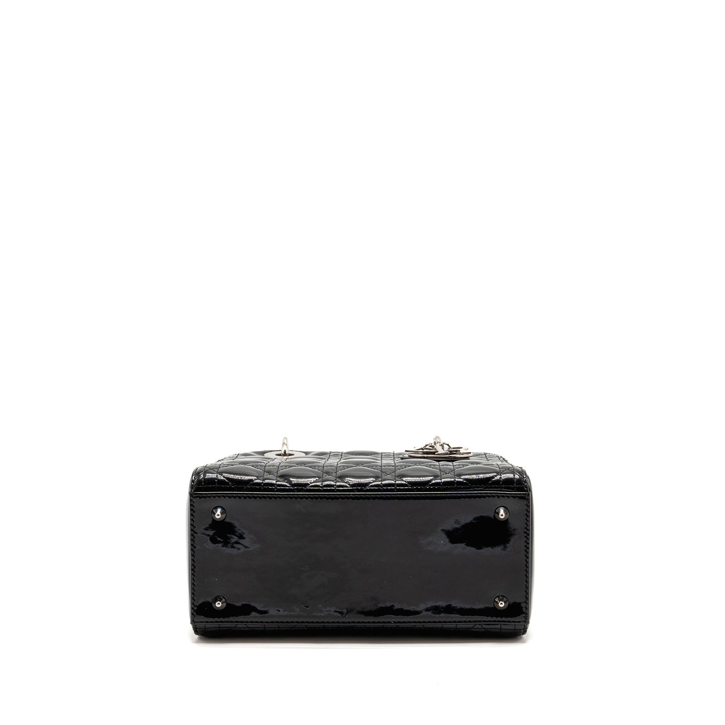 Dior Medium Lady Dior Patent Black SHW