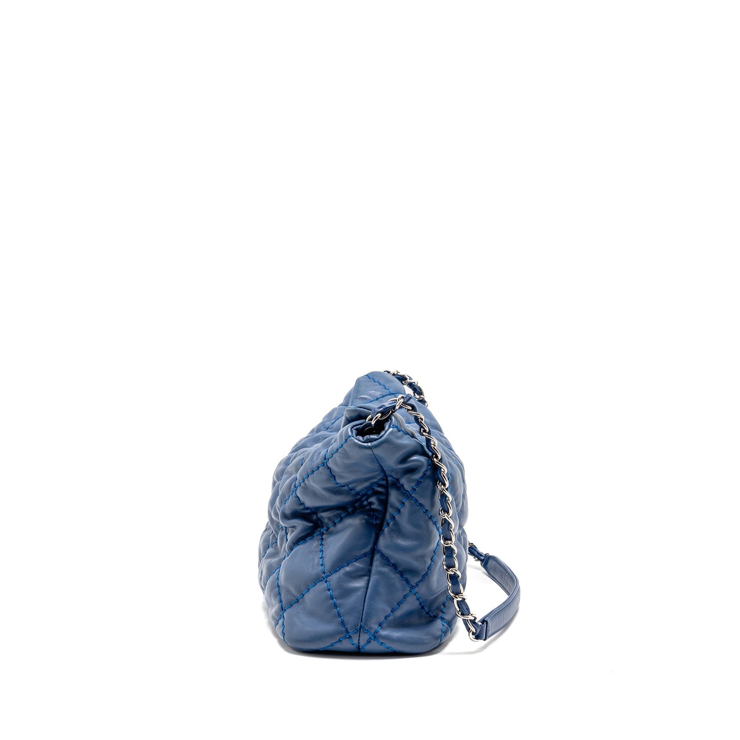 Chanel Hobo Shoulder Bag calfskin Blue SHW