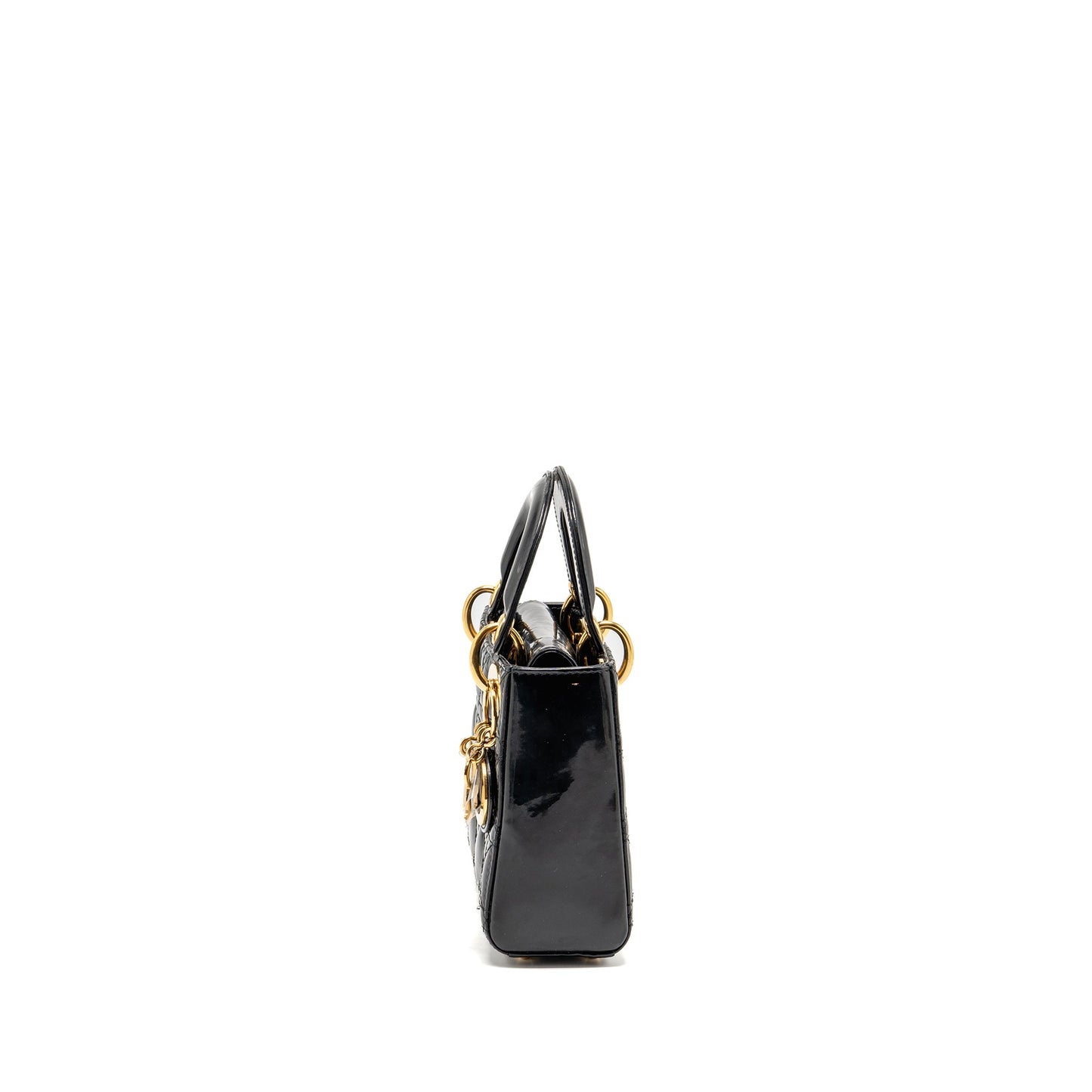 Dior mini lady Dior patent black GHW