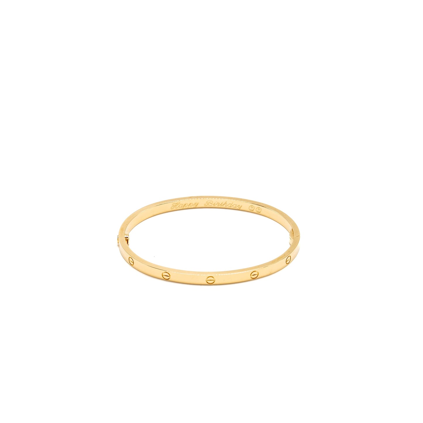 Cartier Size 16 Love Bracelet, Small Model Yellow Gold