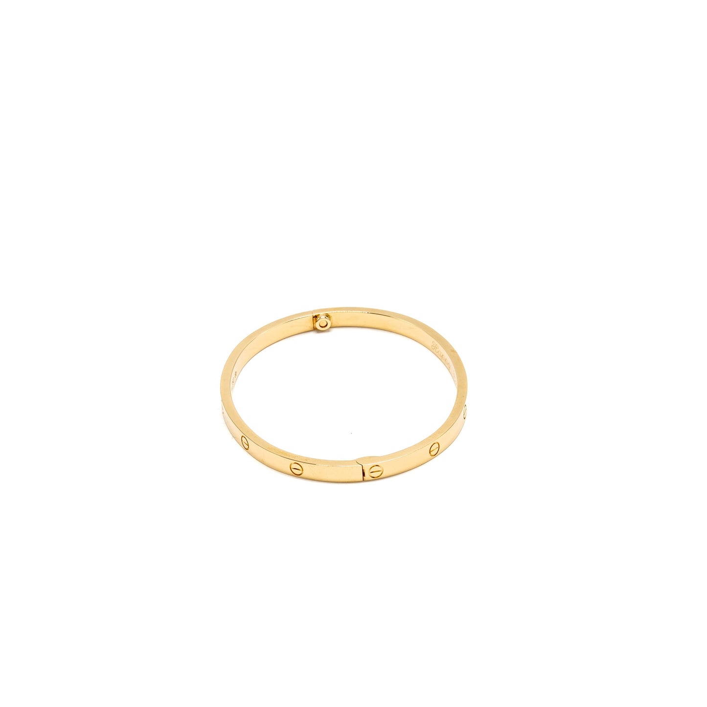 Cartier Size 16 Love Bracelet, Small Model Yellow Gold