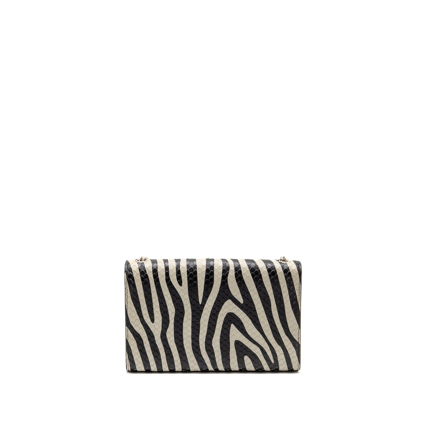 Saint Laurent/YSL Medium Kate Shoulder Bag with Tassel Embossed Leather Black/White SHW