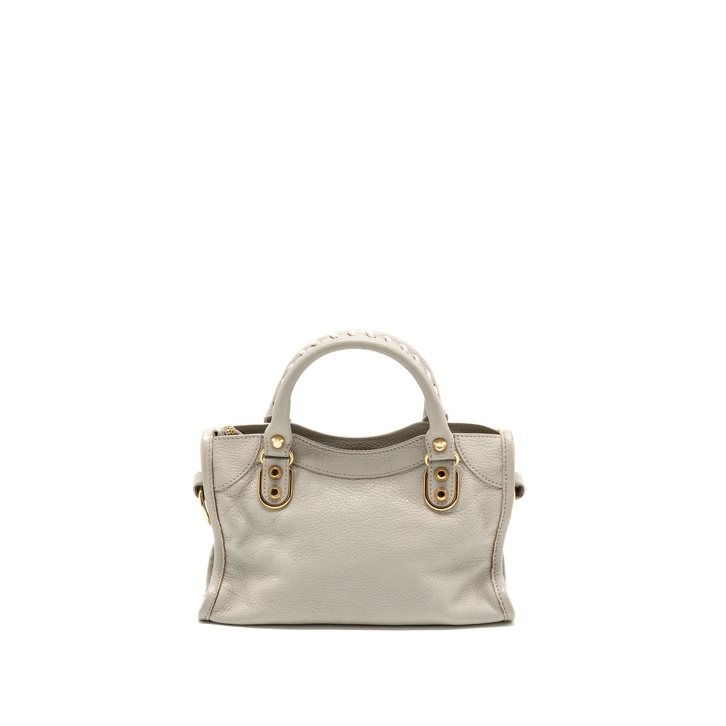 Balenciaga Mini City Bag Calfskin Light Grey GHW