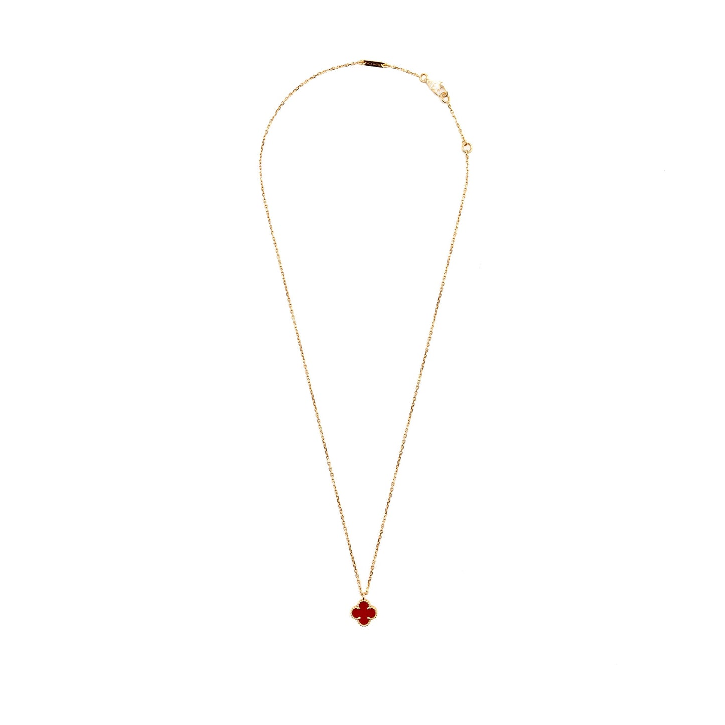 Van Cleef and Arpels Sweet Alhambra pendant carlenian rose gold