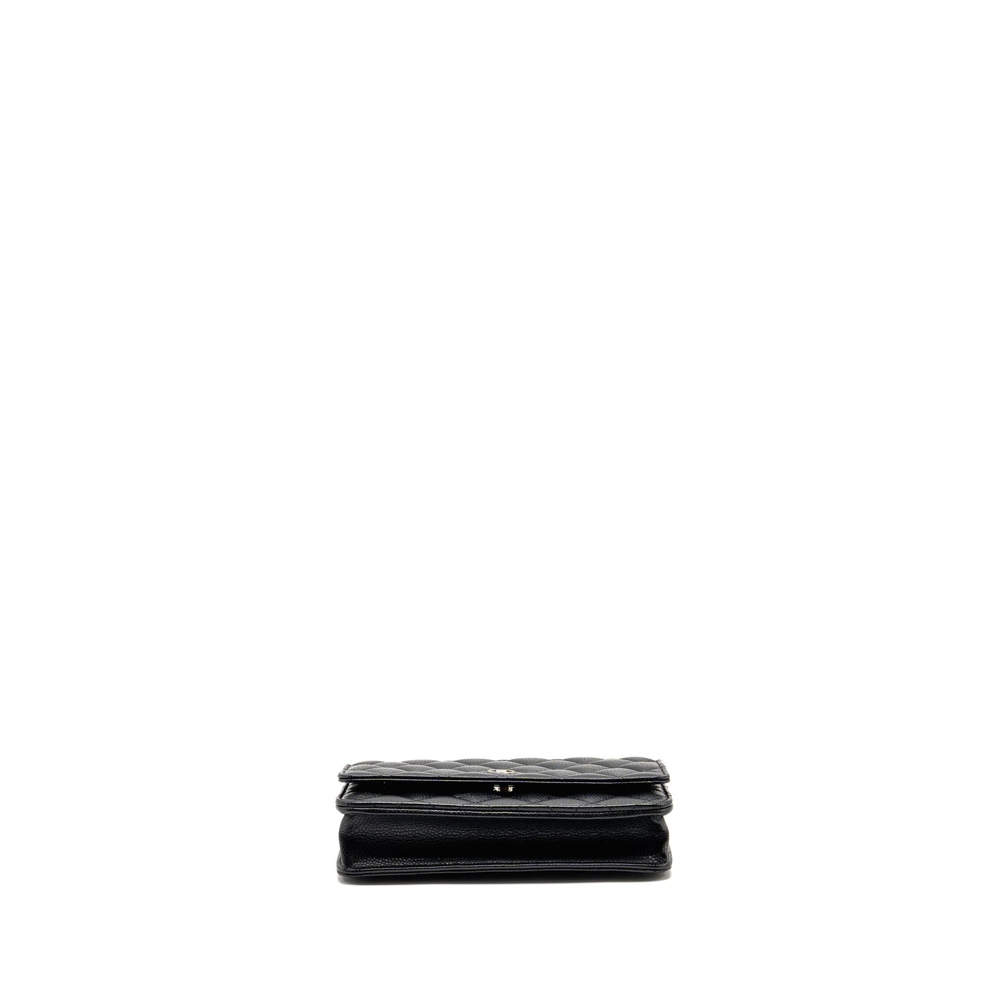 Chanel classic wallet on chain caviar black SHW (microchip)