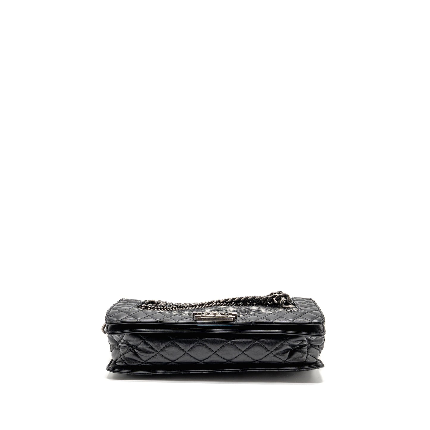 Chanel Multi Chain Boy Bag Calfskin/Tweed Black SHW