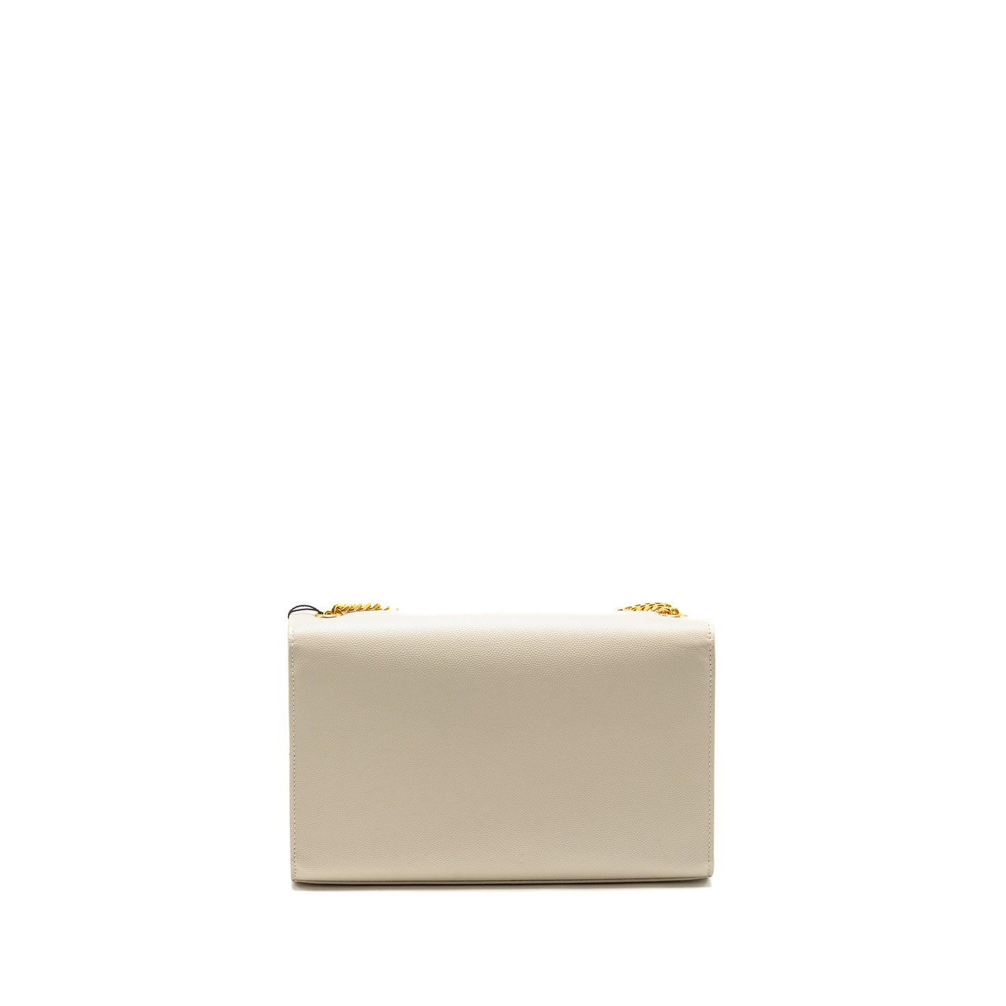 Saint Laurent/YSL Medium Kate Bag Grained Calfskin White GHW