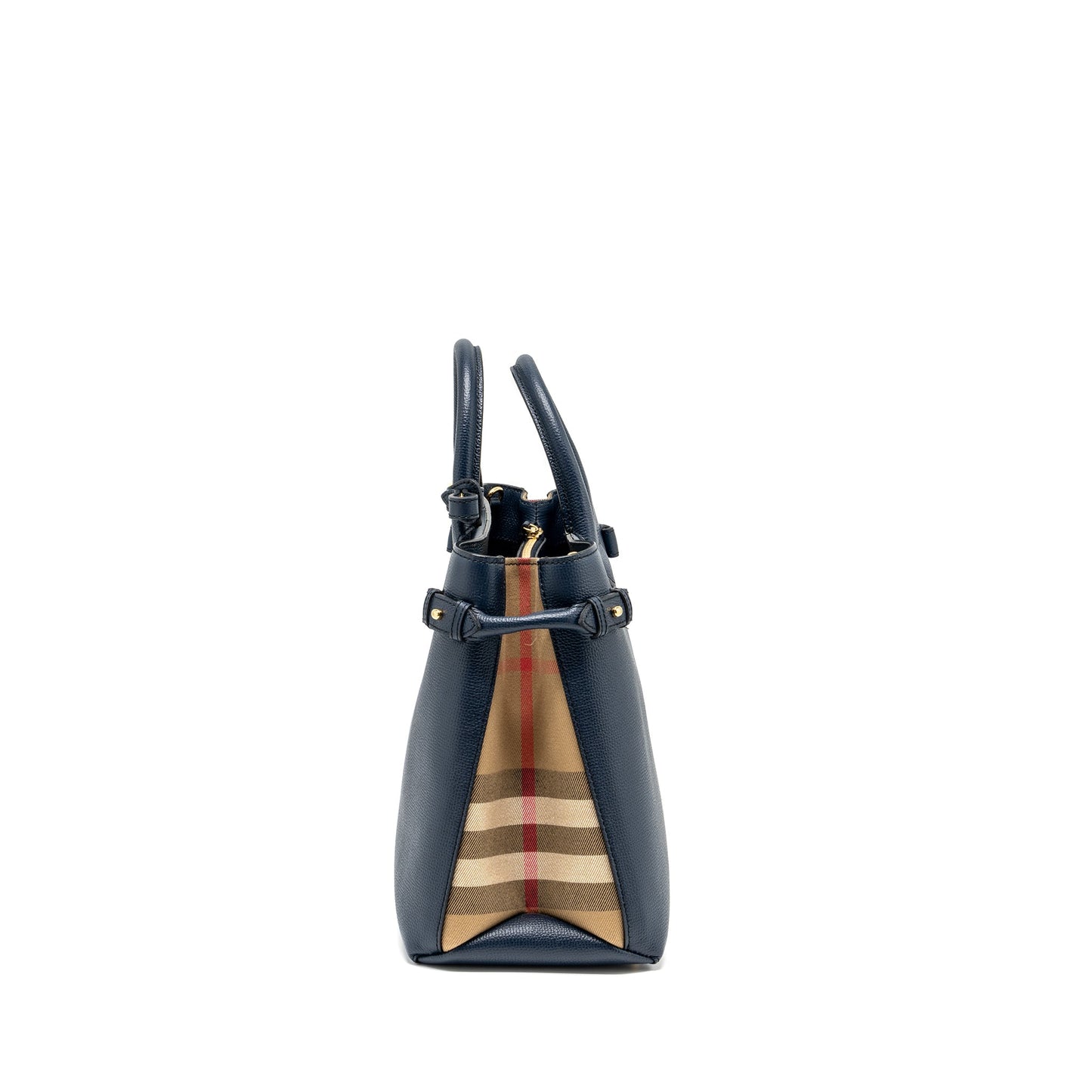 Burberry The Large Banner Bag Calfskin Dark Blue/Multicolour GHW