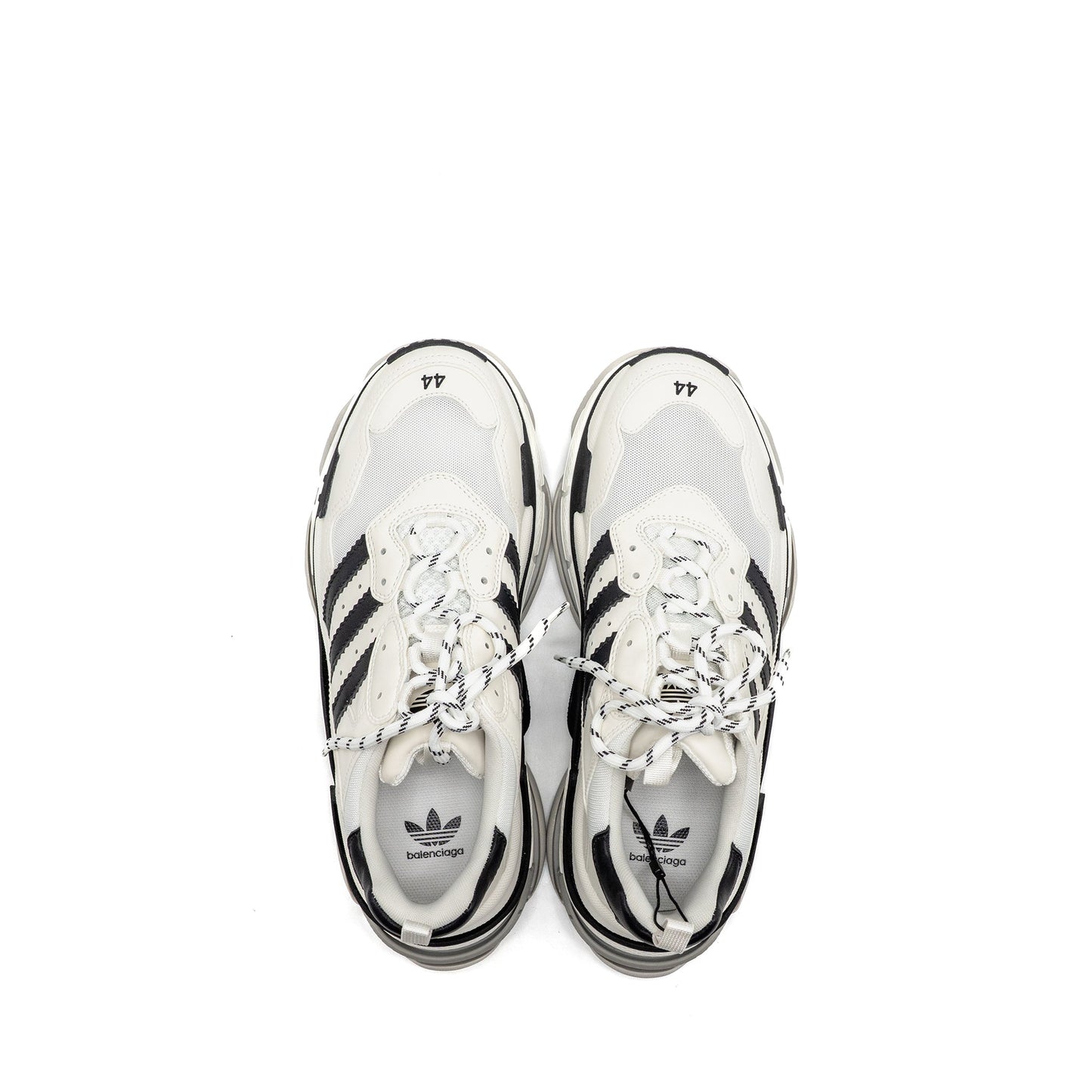 Balenciaga x Adidas Size 44 Triple S Sneaker Limited Edition  Leather/Mesh Black/White