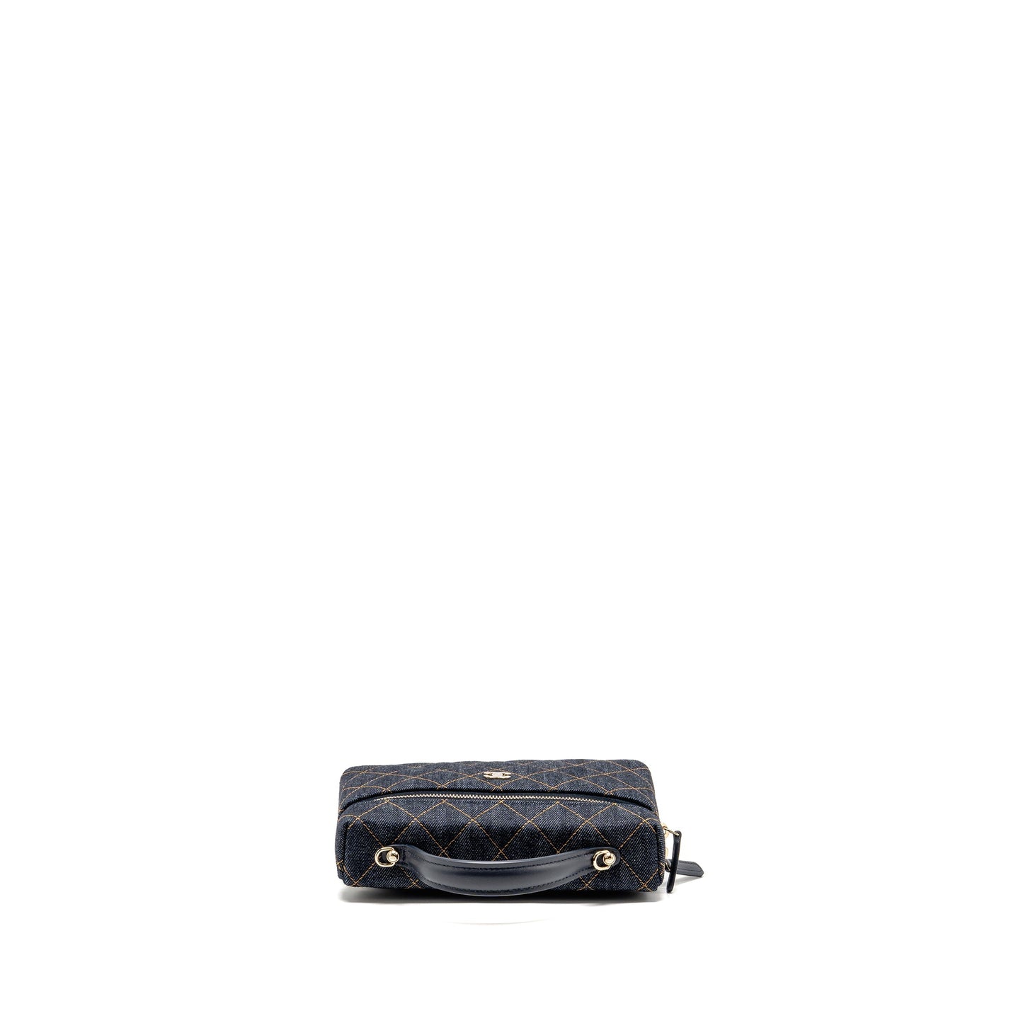 Chanel 26p top handle vanity denim dark blue LGHW (microchip)