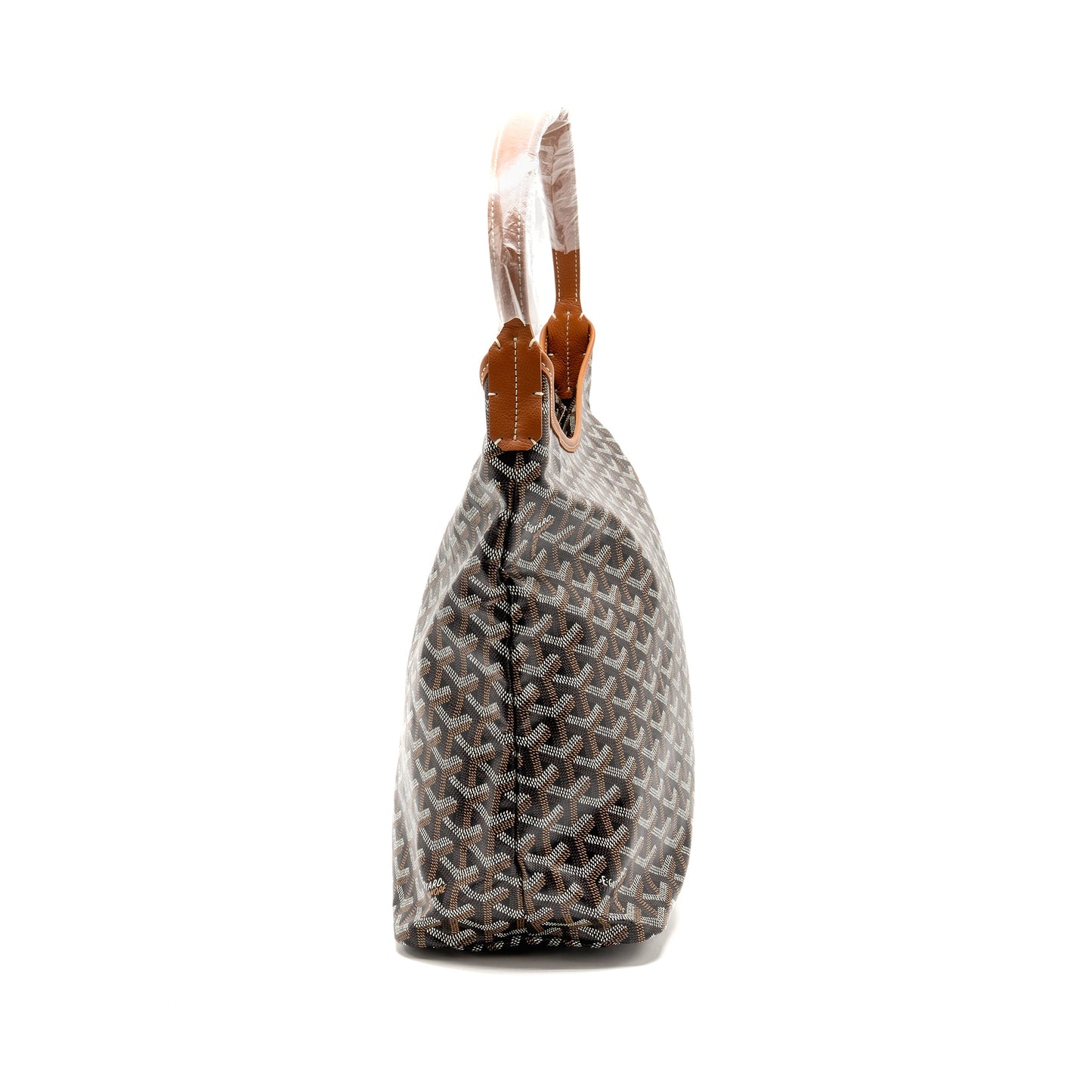 Goyard Boheme PM Hobo Bag Goyardine Canvas/Calfskin Black/Naturel SHW