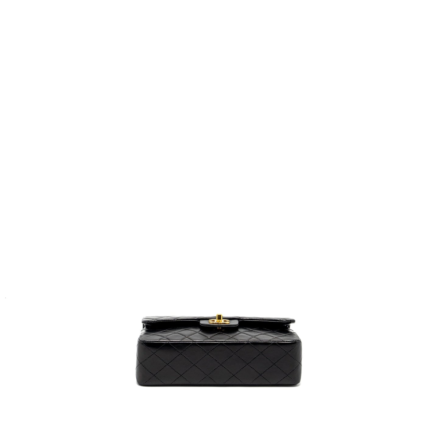 Chanel Vintage Small Classic Double Flap Bag Lambskin BLACK GHW
