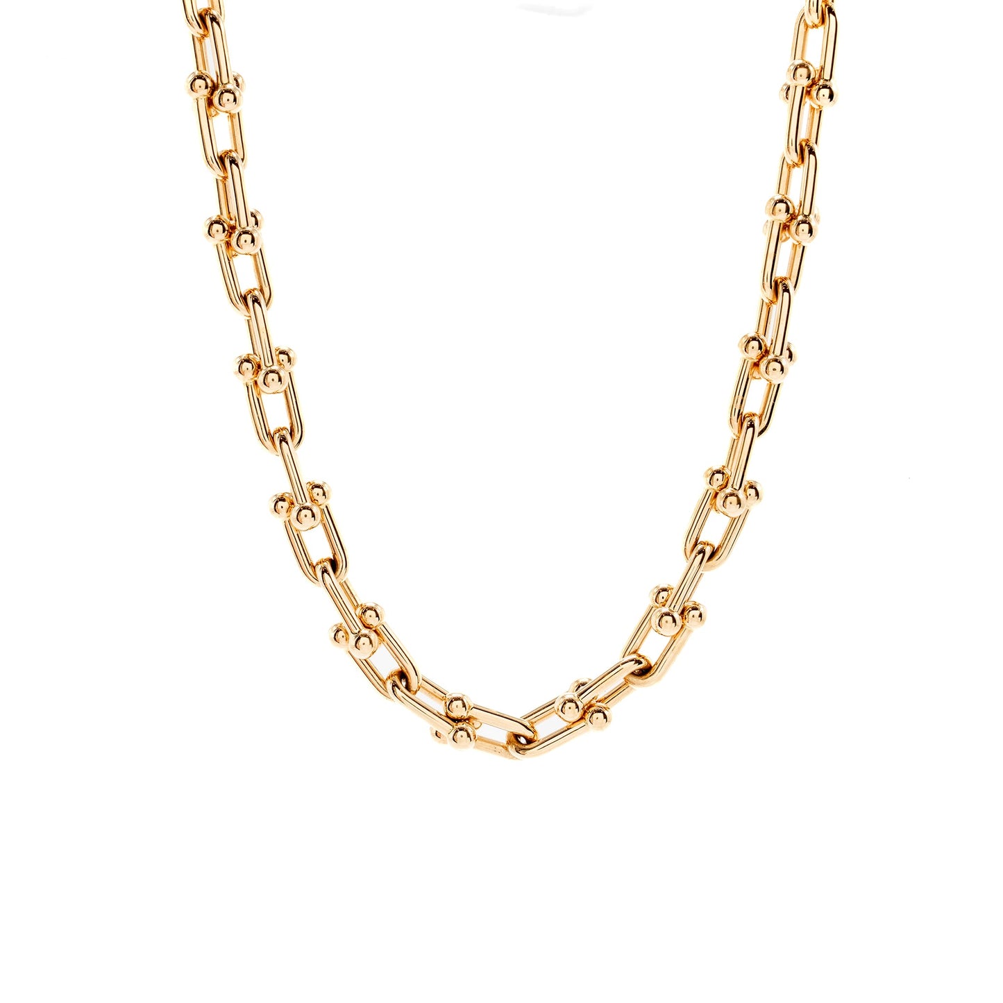 Tiffany Hardware Medium Link Necklace Rose Gold