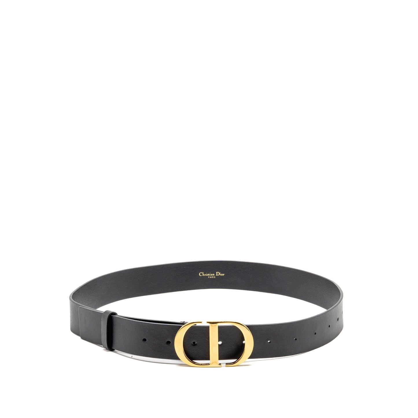Dior Size 90 30 Montaigne Belt Calfskin Black GHW