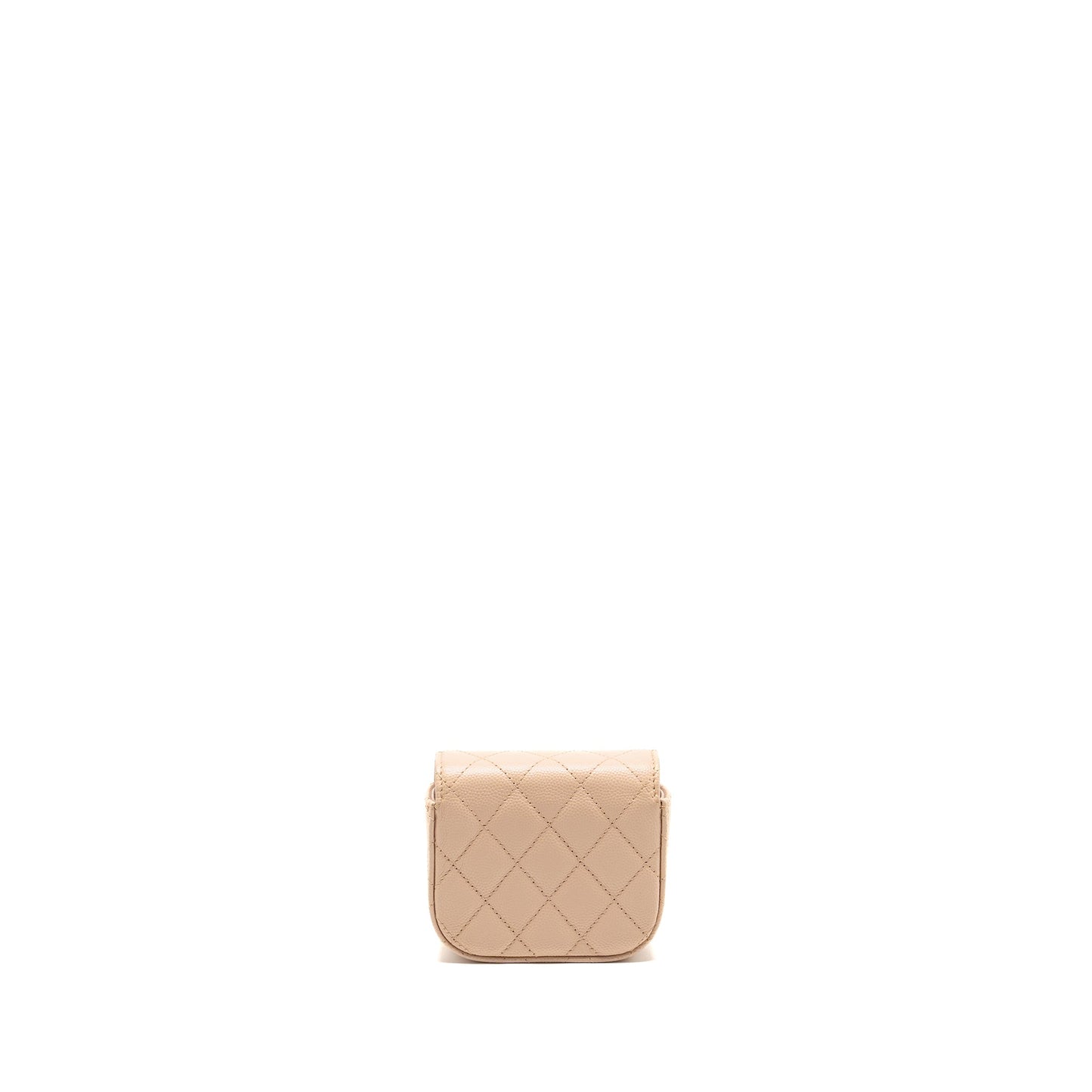 Chanel Mini Clutch with Chain Caviar Beige LGHW
