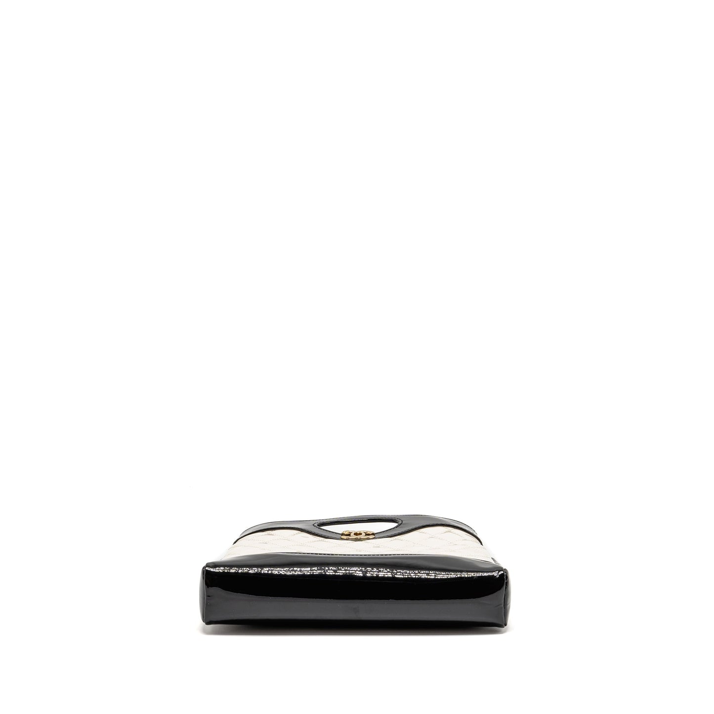 Chanel Mini 31 Bag Patent Black / White LGHW (Microchip)