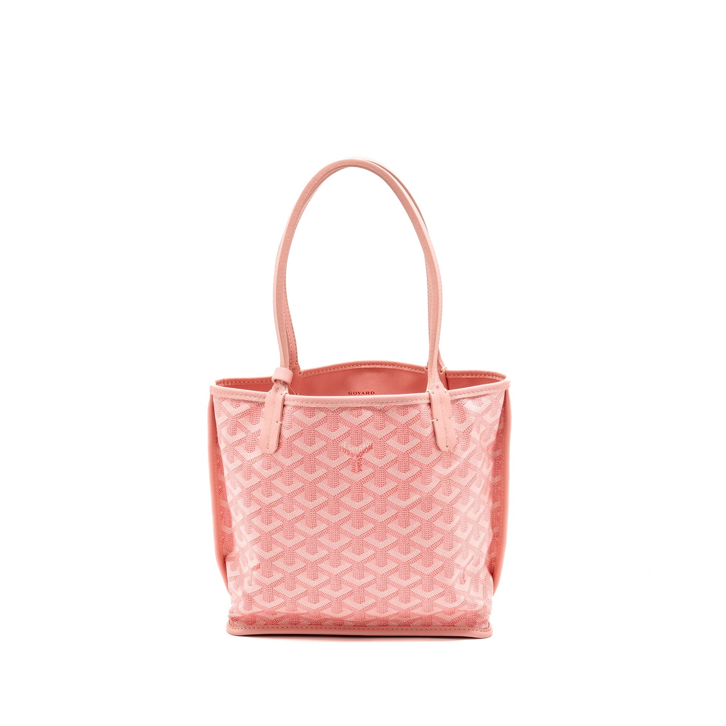 Goyard mini Anjou tote goyardine canvas / calfskin pink