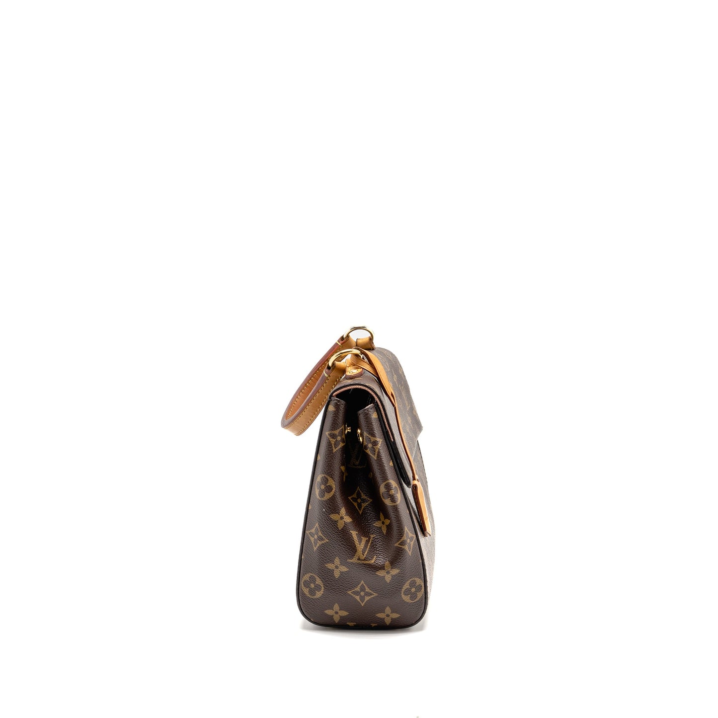 LOUIS VUITTON Cluny BB Monogram Canvas with Pink Strap GHW