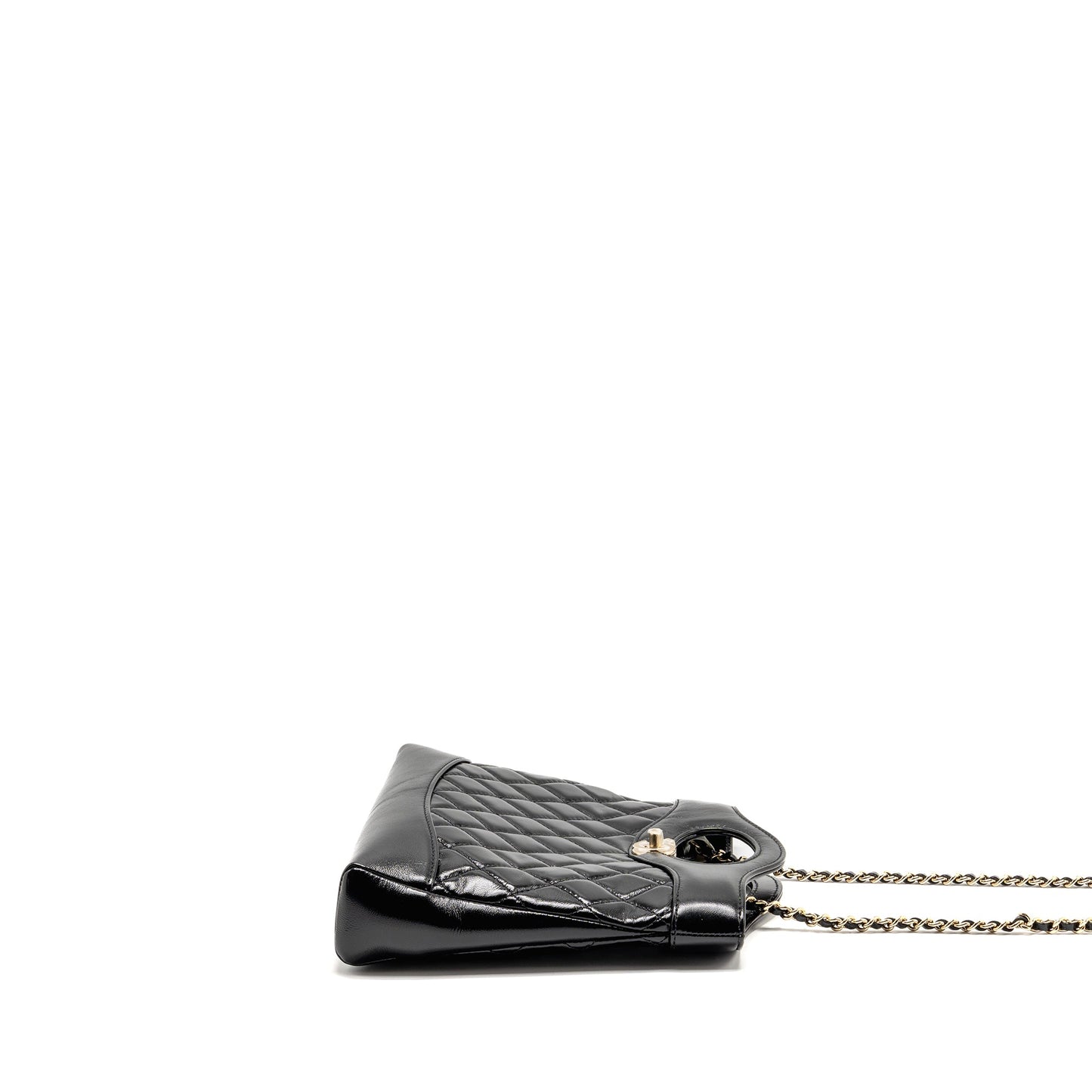 Chanel Mini 31 Bag Shiny Calfskin Black LGHW (Microchip)
