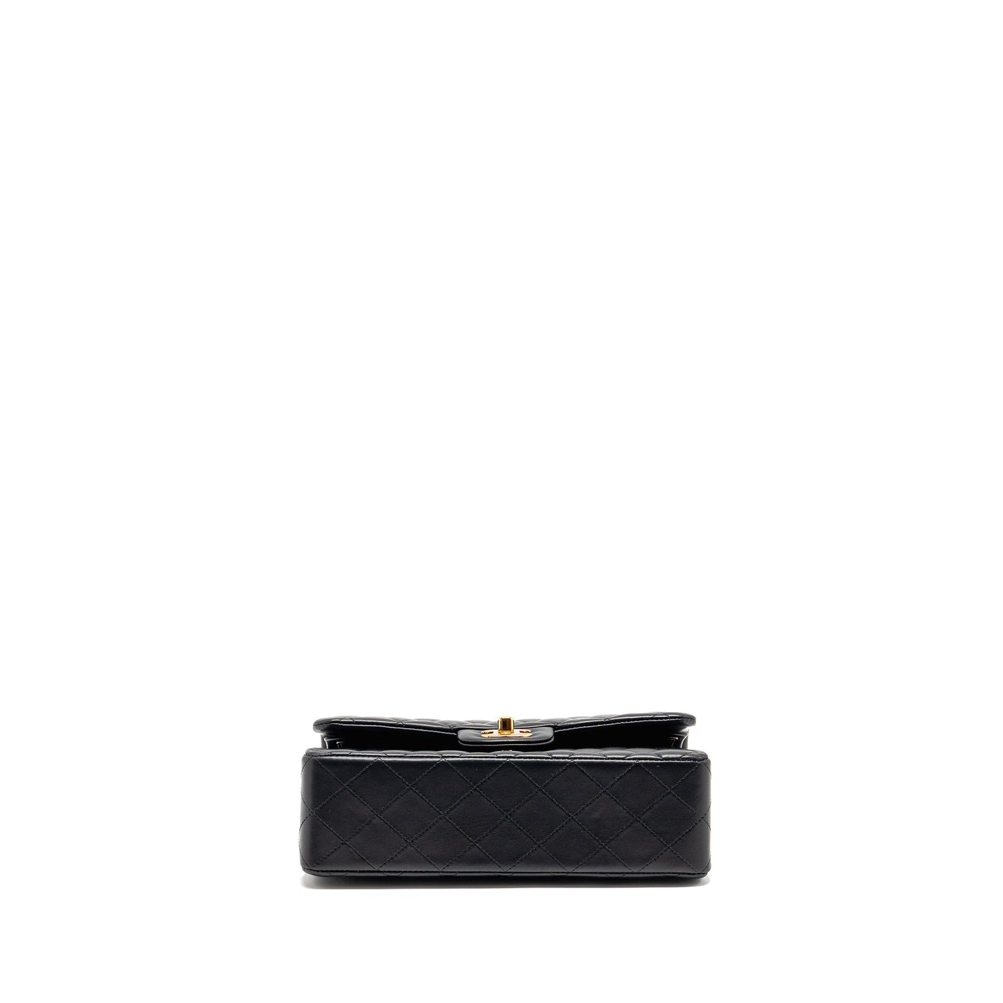 Chanel small Classic Double Flap Bag Lambskin Black GHW