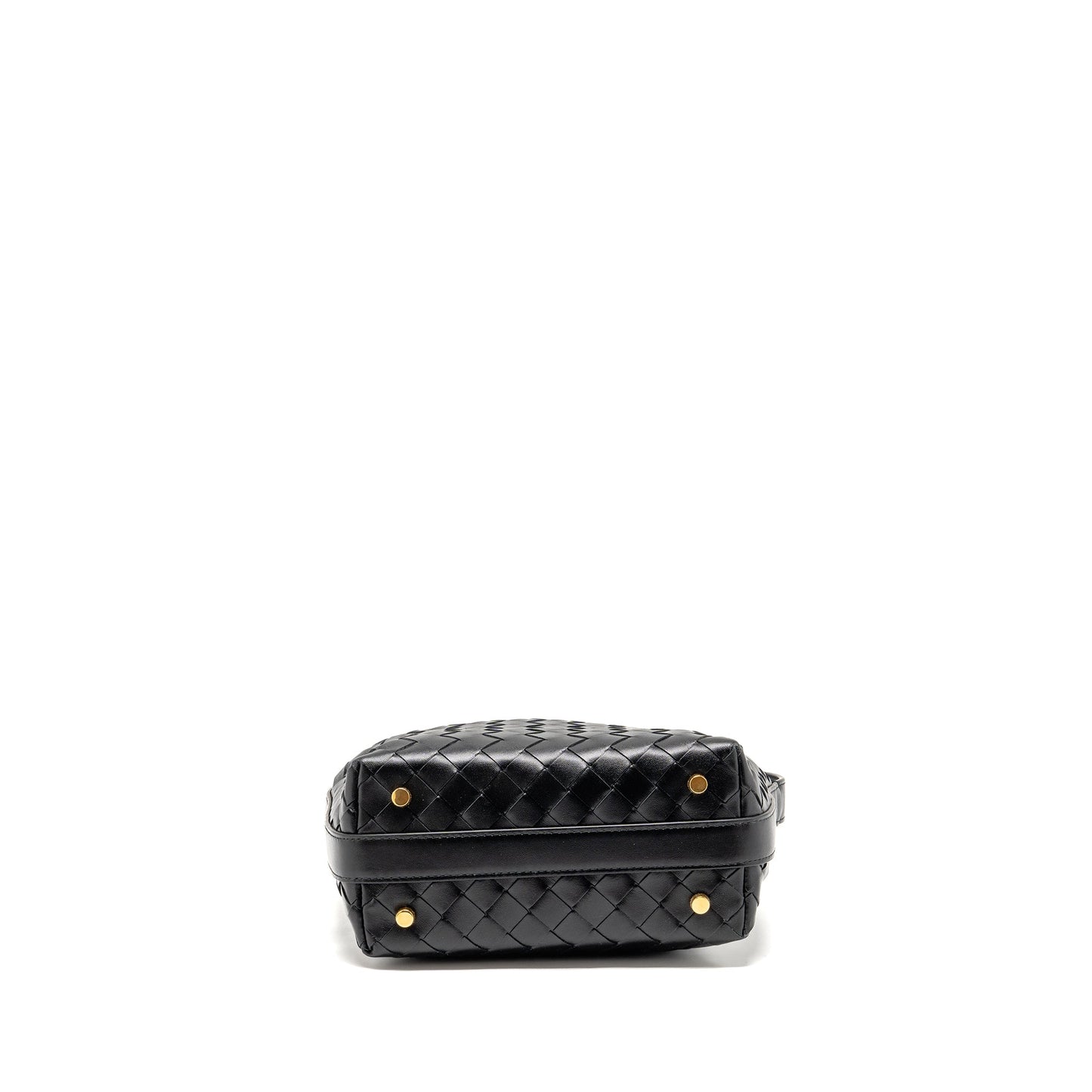 Bottega Veneta Mini Wallace Shoulder Bag Calfskin Black GHW