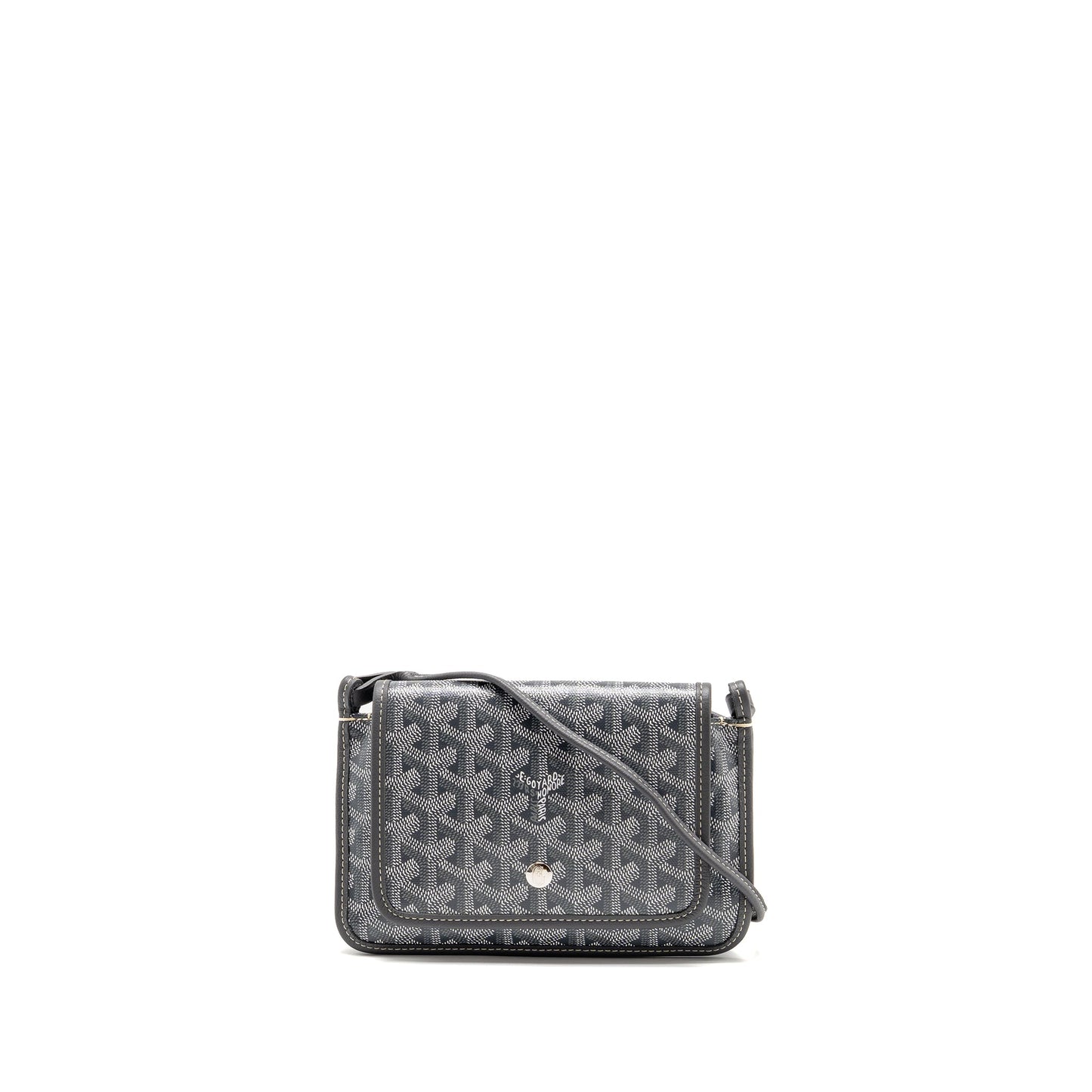 Goyard Portefeuille Pochette Plumet goyardine canvas / calfskin grey SHW