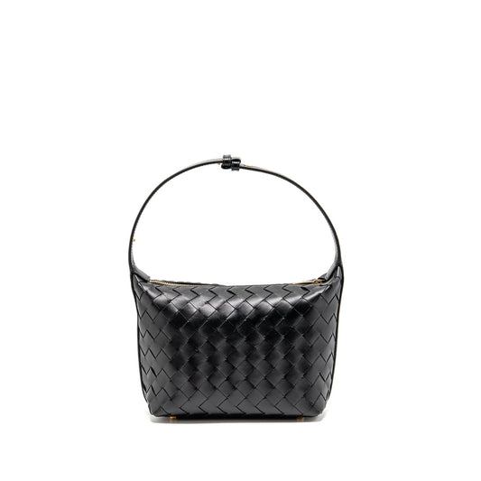 Bottega Veneta Mini Wallace Shoulder Bag Calfskin Black GHW