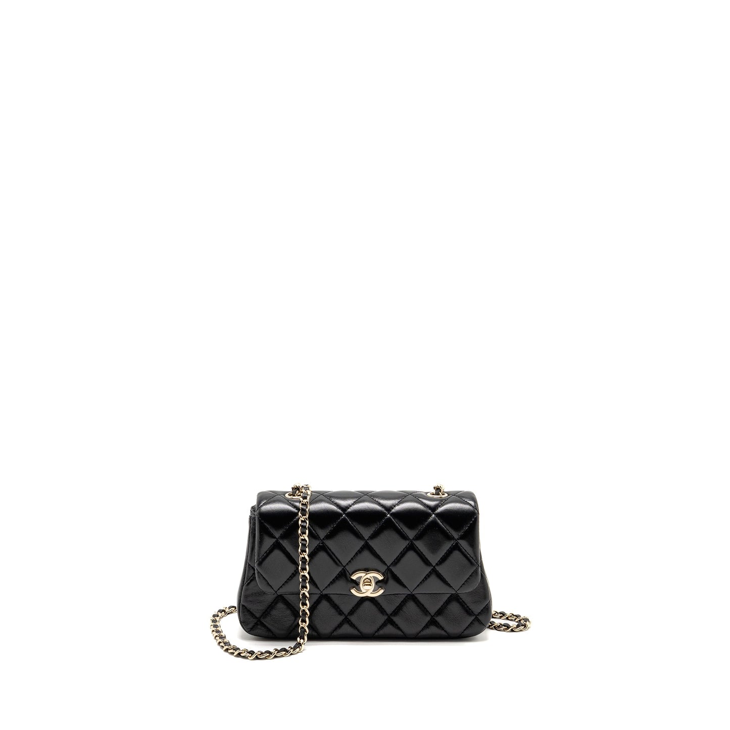 Chanel 25s Mini Flap Bag Lambskin Black GHW(microchip)