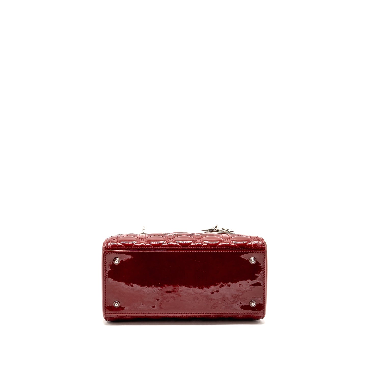 Dior Medium Lady Dior Patent Red SHW