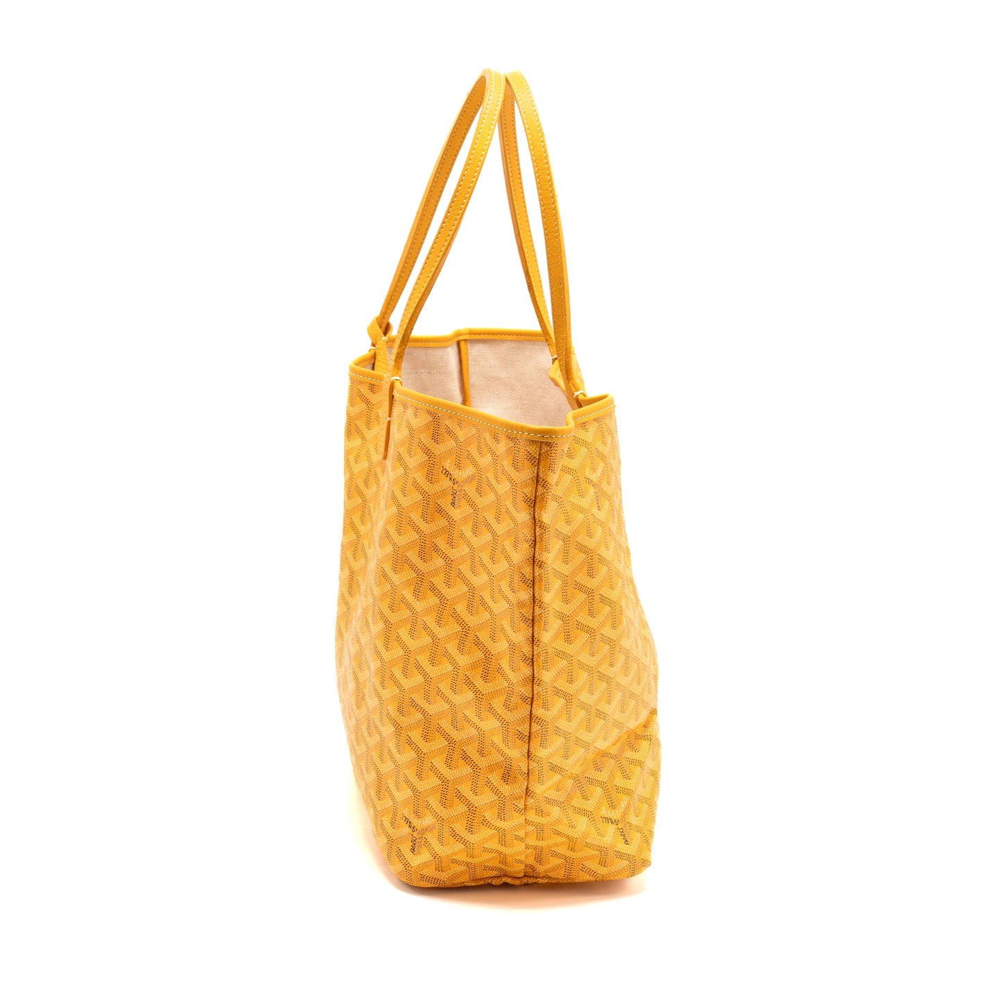 Goyard Saint Louis PM Tote Bag Goyardine Canvas Yellow SHW