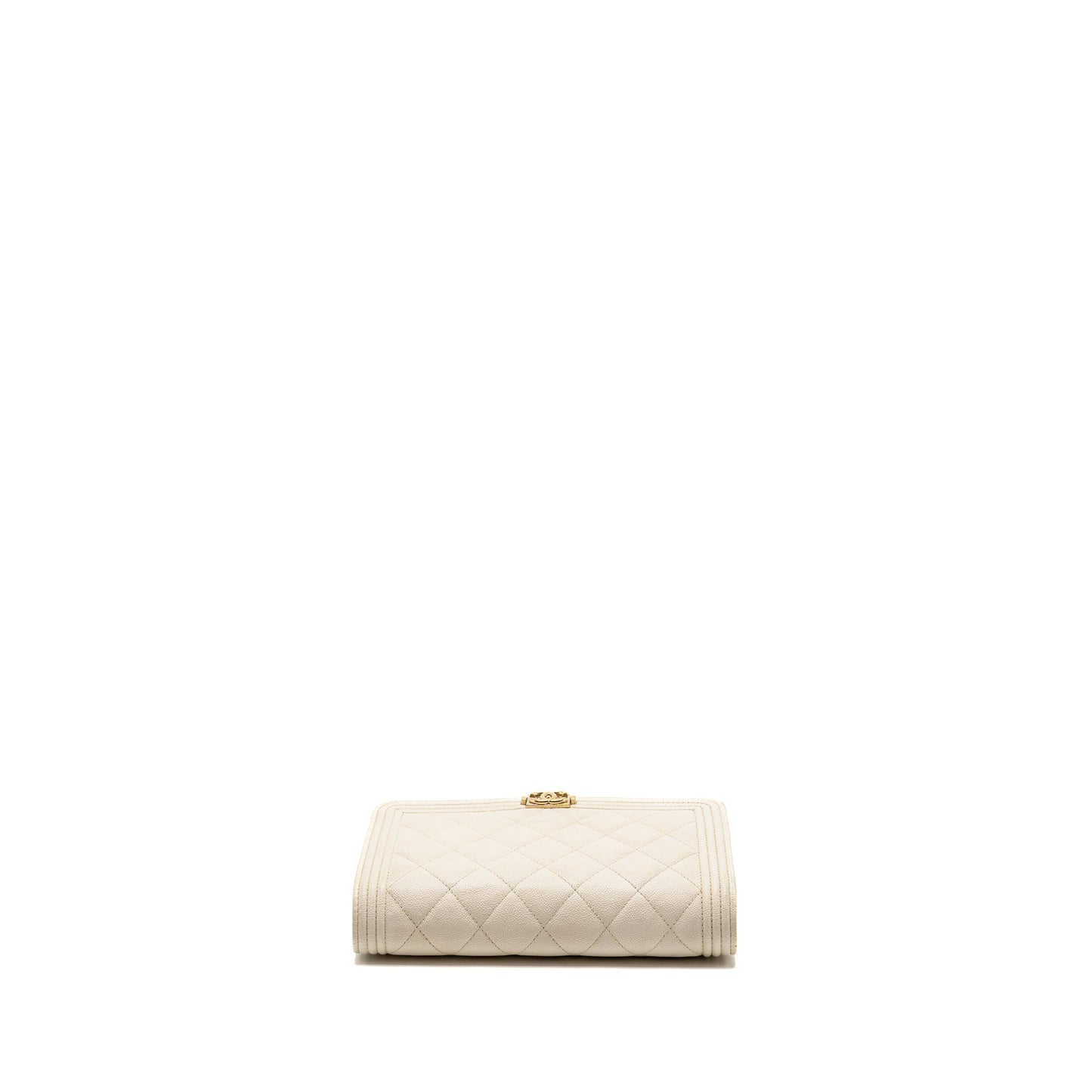 Chanel Boy wallet on chain caviar white LGHW