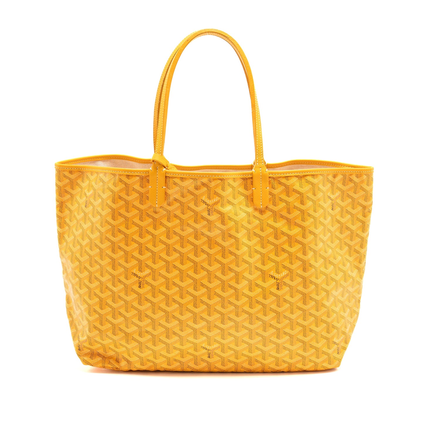 Goyard Saint Louis PM Tote Bag Goyardine Canvas Yellow SHW