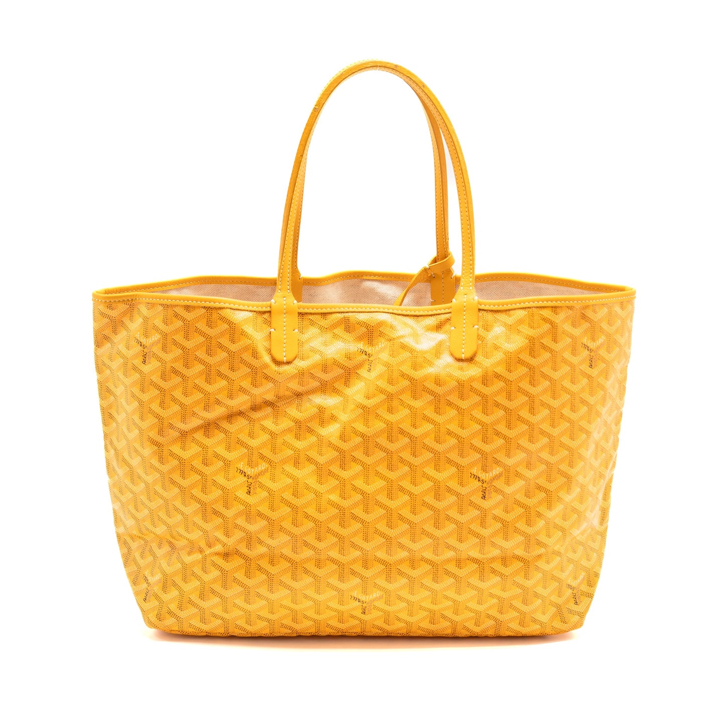 Goyard Saint Louis PM Tote Bag Goyardine Canvas Yellow SHW