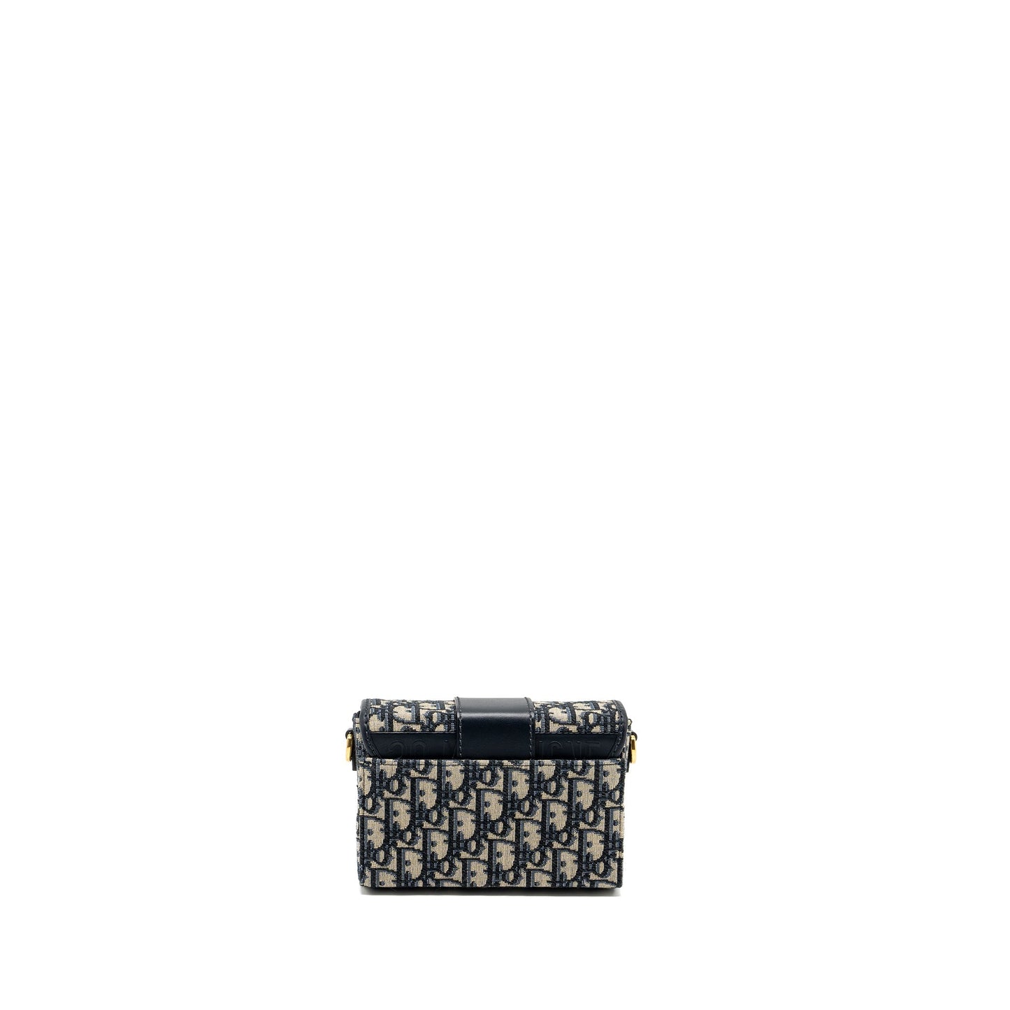 Luxury Dior 30 Montaigne box blue oblique jacquard GHW