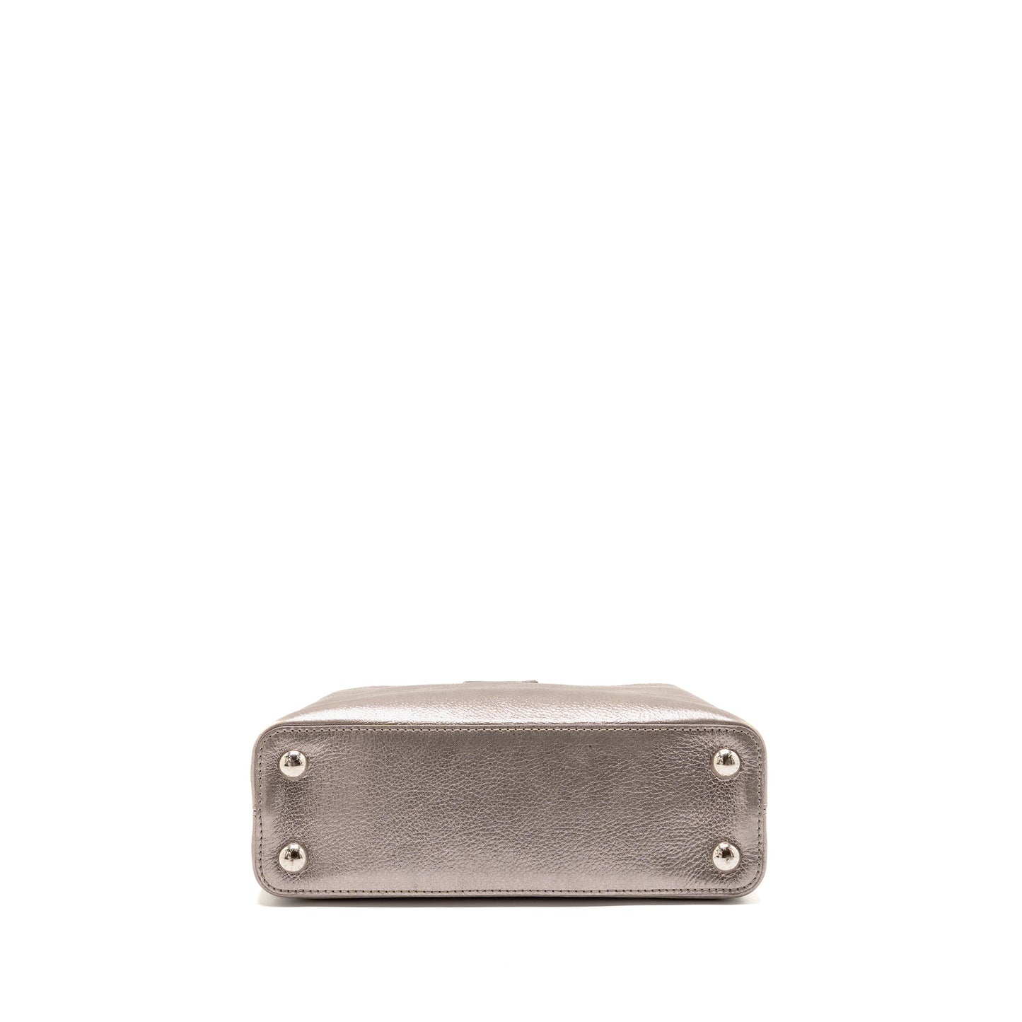 Louis Vuitton Capucines BB Leather Metallic Silver SHW