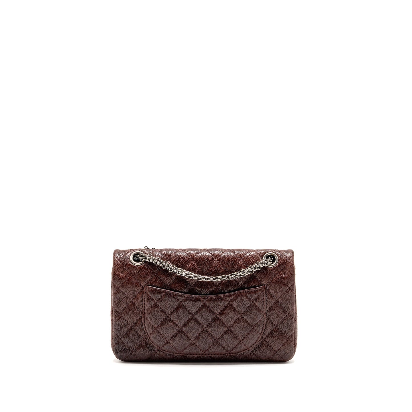 Chanel Small 2.55 Reissue Double Flap Bag Shiny Grained Calfskin Burgundy SHW