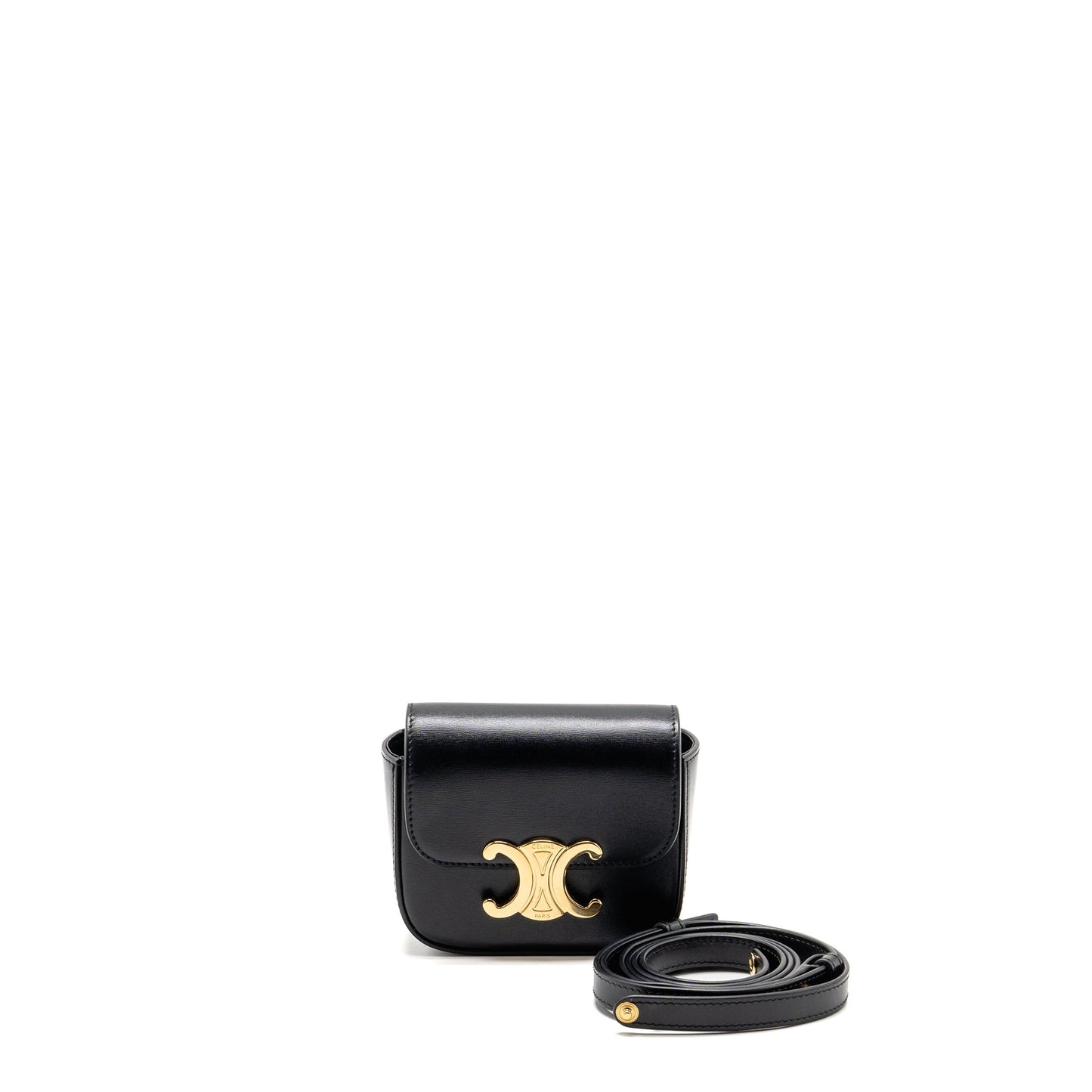 Celine Mini Claude calfskin black GHW