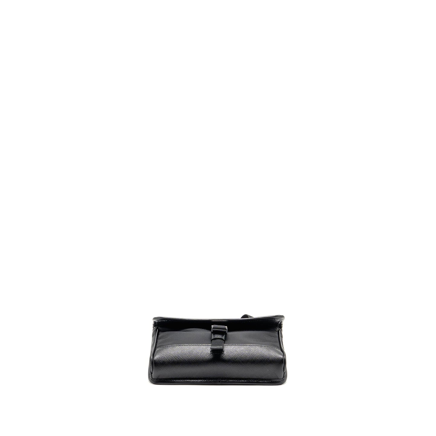 Prada Trimmed Saffiano Phone Case Re-Nylon Black SHW