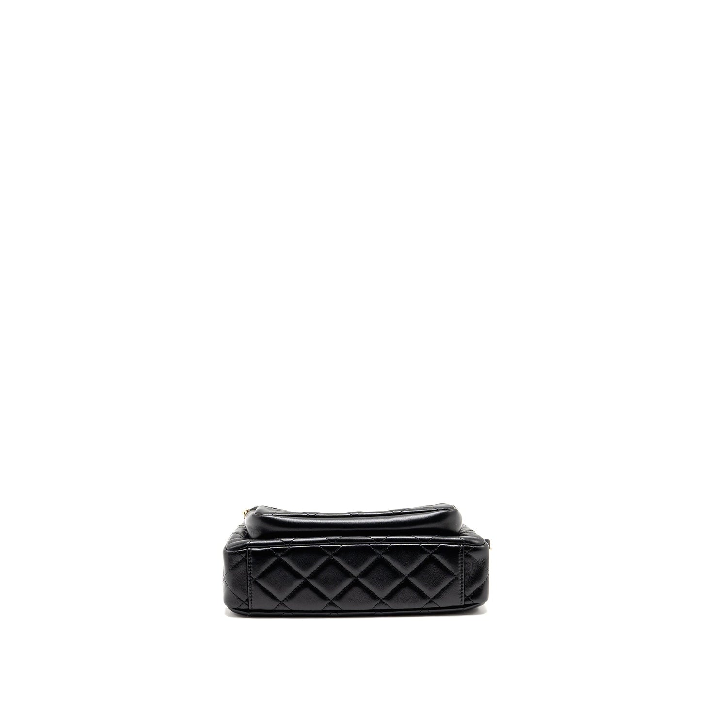 Chanel 25C Camera Bag Shiny Lambskin Black LGHW (Microchip)
