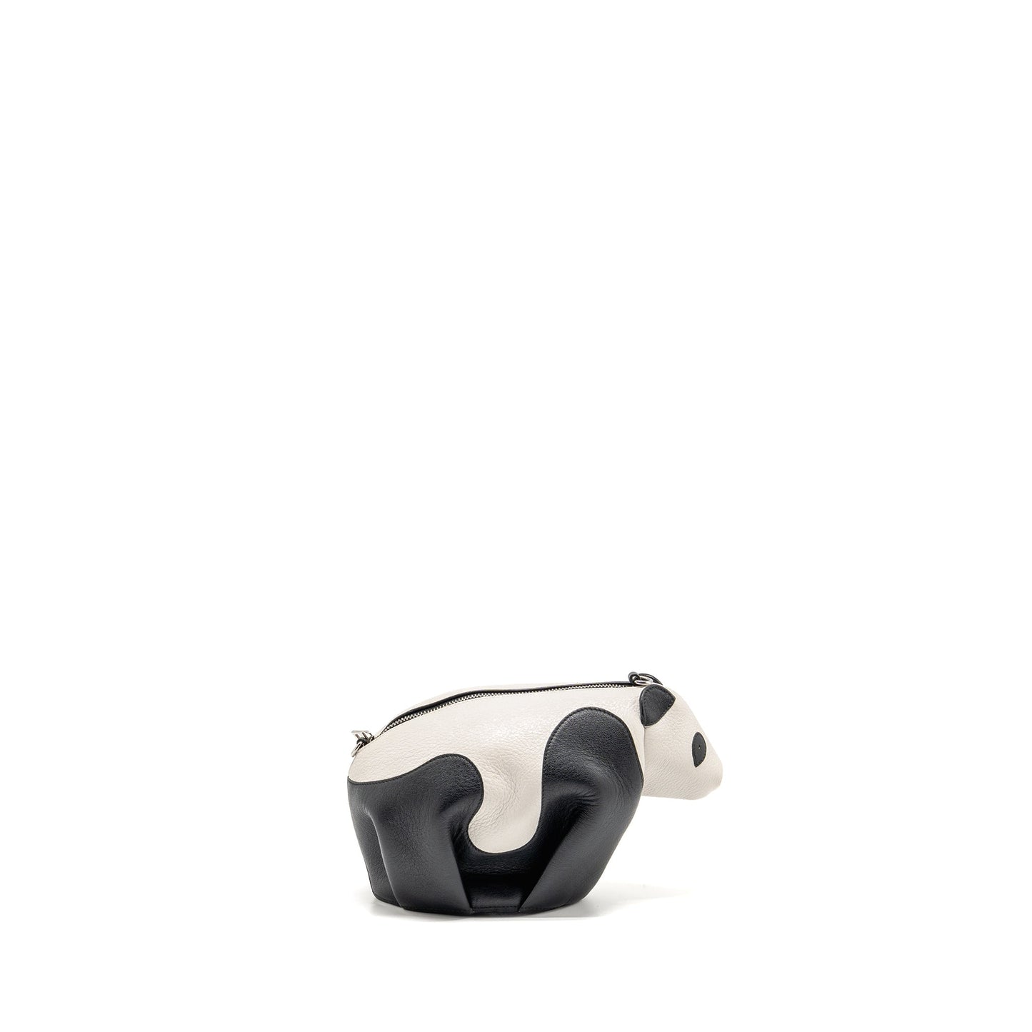 Loewe Panda mini crossbody bag leather Black/White SHW