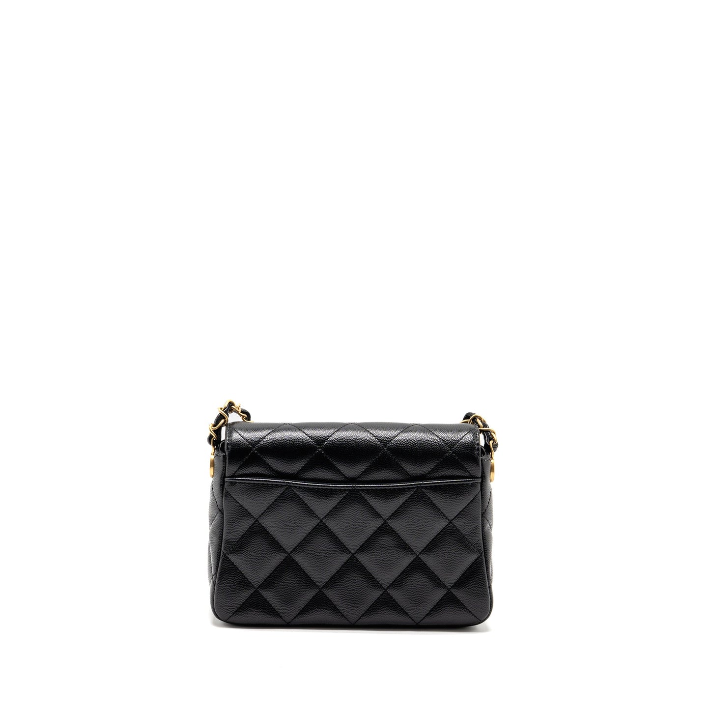 Chanel 24b Quilted Flap Bag Caviar Black GHW(microchip)