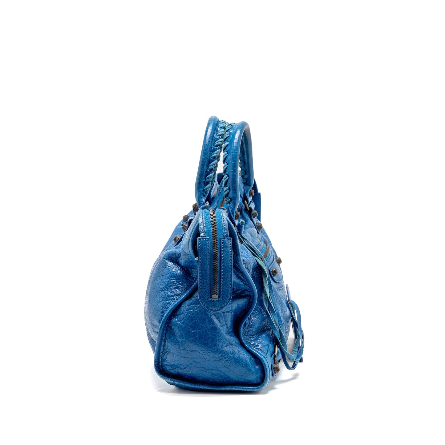 Balenciaga classic city bag Lambskin blue Ruthenium SHW