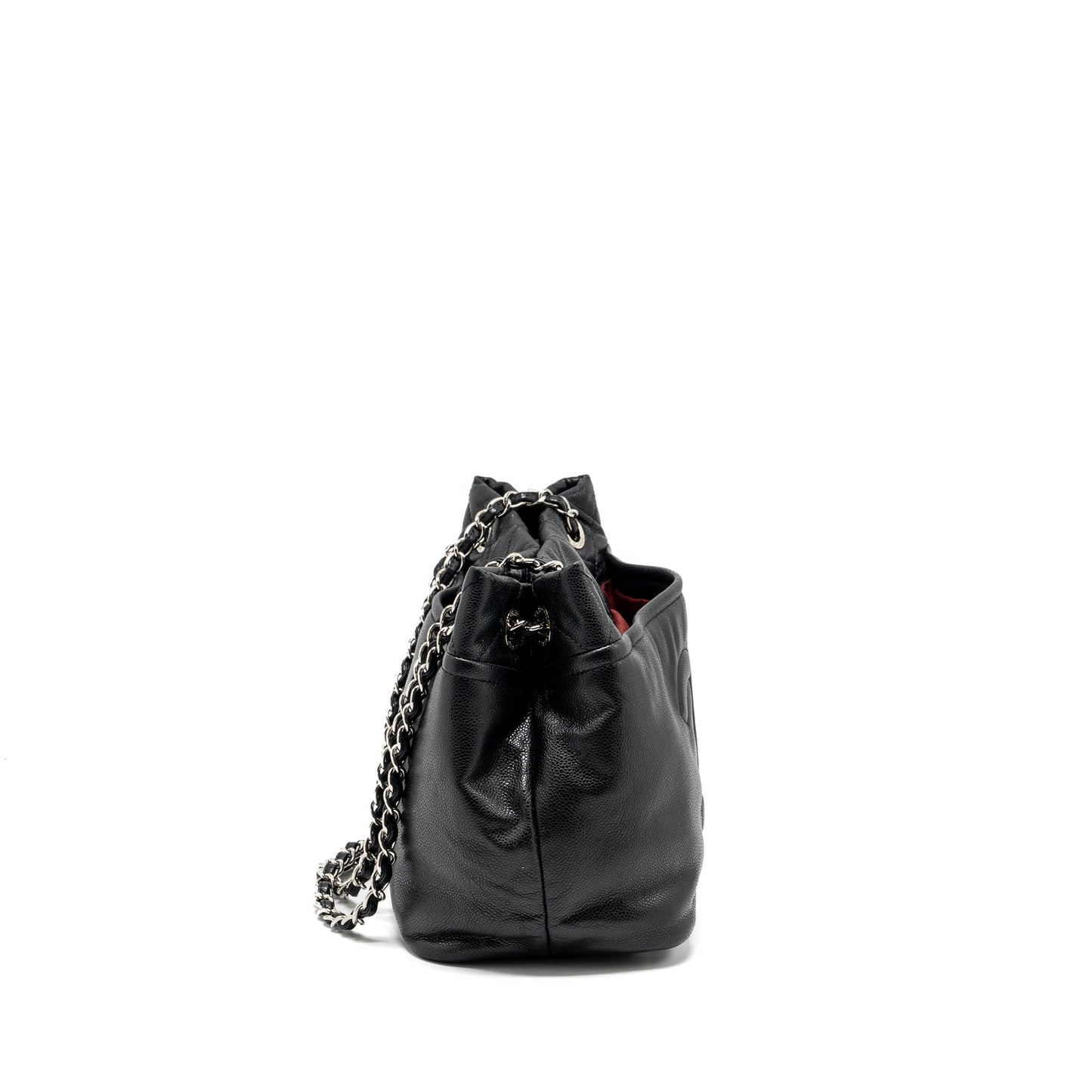 Chanel mattresses chain tote bag caviar black SHW