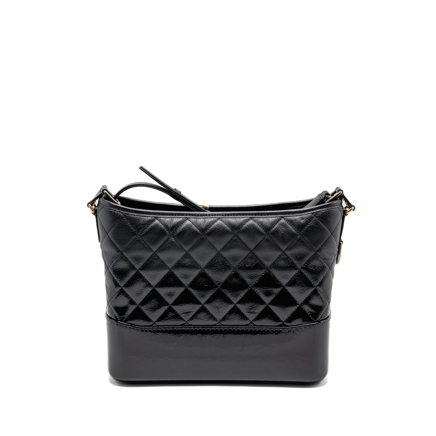 Chanel Large Gabrielle Hobo Bag Calfskin / Patent Black Multicolor Hardware