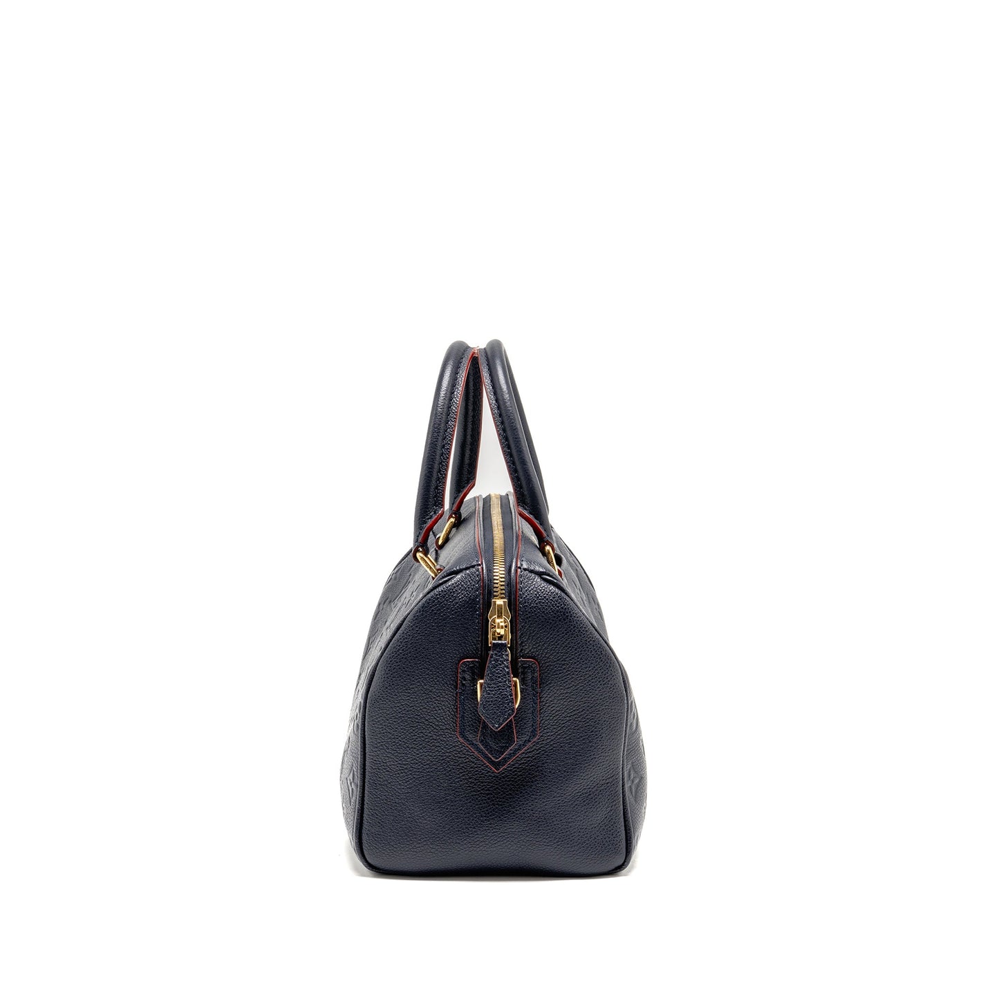 Louis Vuitton Speedy 25 Bandouliere Monogram Empreinte Navy / Red GHW
